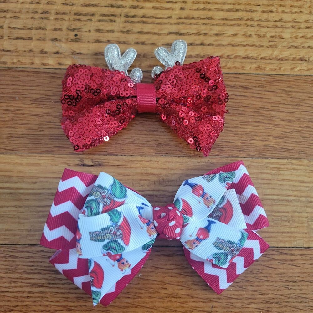 Girls Baby or Toddler Christmas hair bows